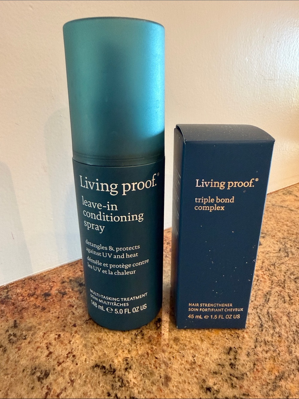 Living Proof leave-in conditioning spray & Triple Bond Complex NIB
